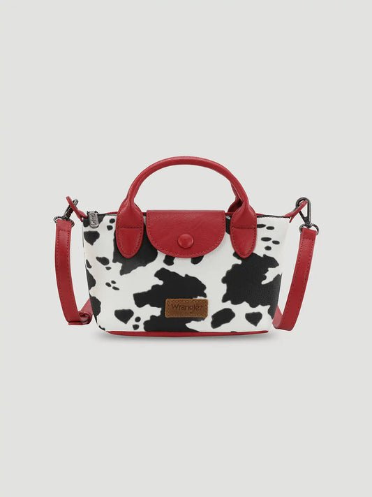 Cow Print Mini Cross Body:Red:One Size
