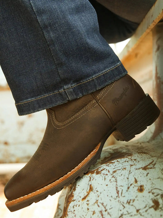 Women's Sallie Square-Toe Western Boot in Brown