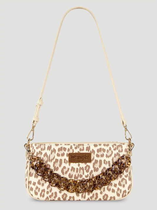 Leopard Print Shoulder Bag:Tan:One Size: