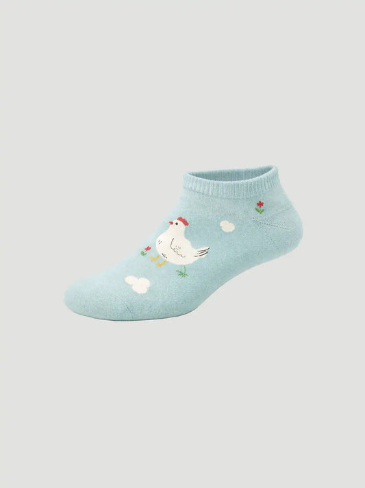 Womens Workwear Novelty Low Cut Sock 3 Pack:Farm Life:One Size