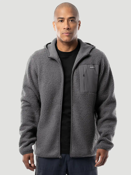 Men's Wrangler ATG™ Sherpa Zip Front Jacket in Grey