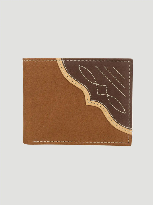 Mens Contrast RFID Traveler Wallet:Cognac:One Size