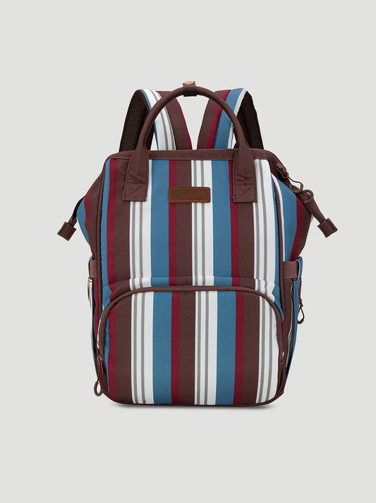Brushpopper Stripe Backpack:Brown:One Size
