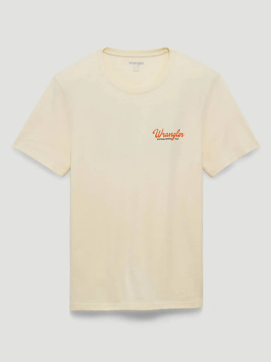 Flying Eagle Back Graphic T-Shirt in Antique White