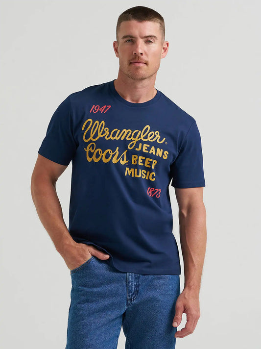 Wrangler x Coors Logo T-Shirt in Navy