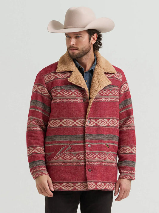 Men's Jacquard Wrange Jacket in Biking Red