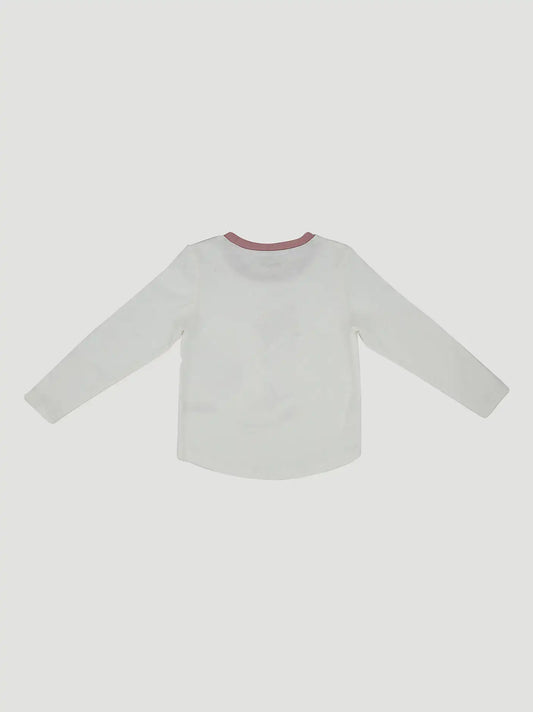 Wrangler Toddler Girl's Long Sleeve Graphic Tee in Cowgirl Vase