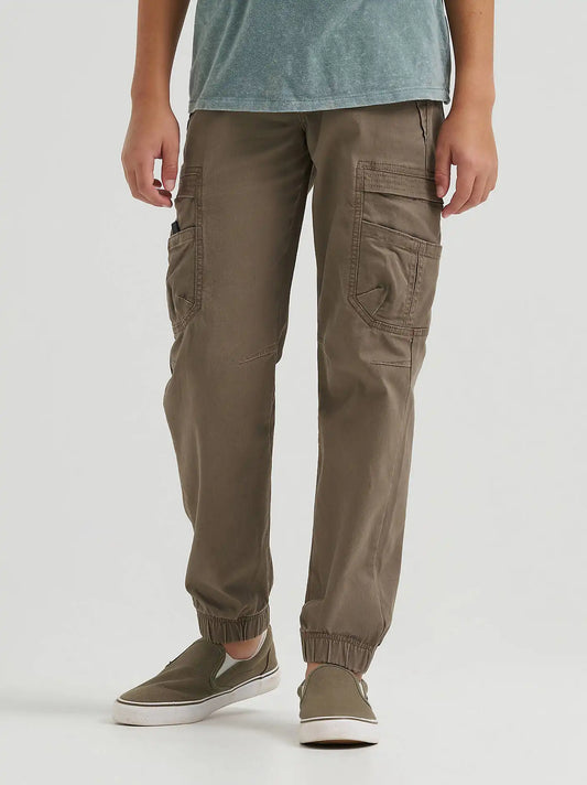 Boy's Jogger Cargo Pant in Chocolate Chip