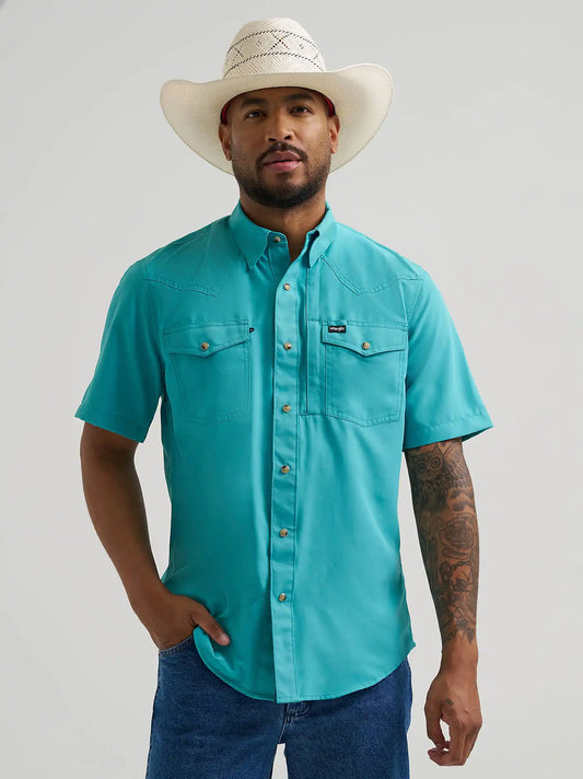 Wrangler All Terrain Gear Men's Performance Shirt in Latigo Bay