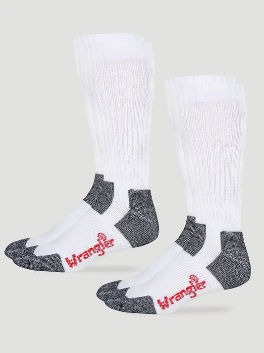 Steel Toe Boot Sock - 2 Pair:White:L