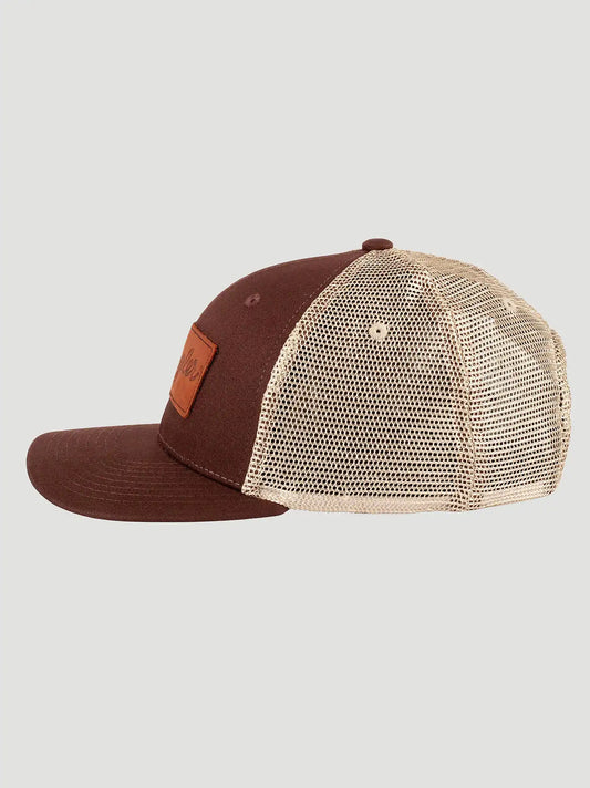 Logo Leather Patch Baseball Cap:Dark Brown:One Size