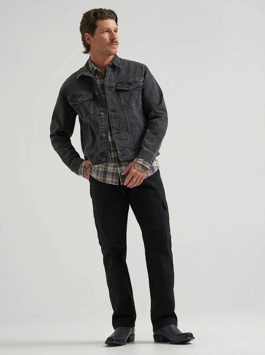 Men's Wrangler® Classic Denim Trucker Jacket in Black