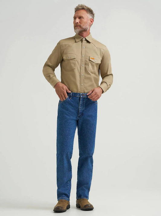 Wrangler® FR Flame Resistant Original Fit Jean in Stonewash
