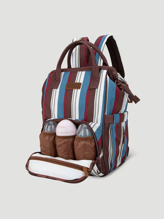 Brushpopper Stripe Backpack:Brown:One Size