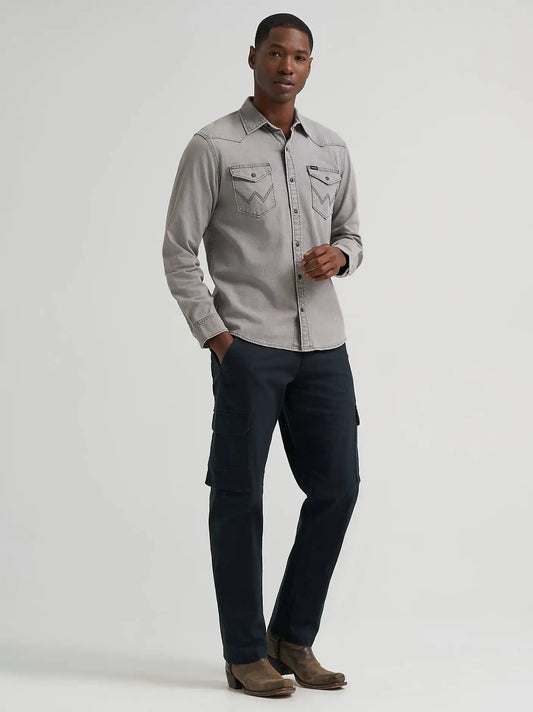 Men's Iconic Denim Shirt in Light Grey Denim