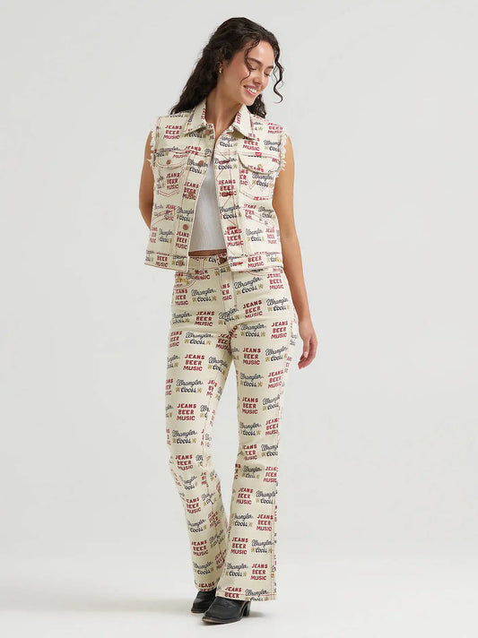Wrangler x Coors Women's Printed Bailey Flare in Multicolor