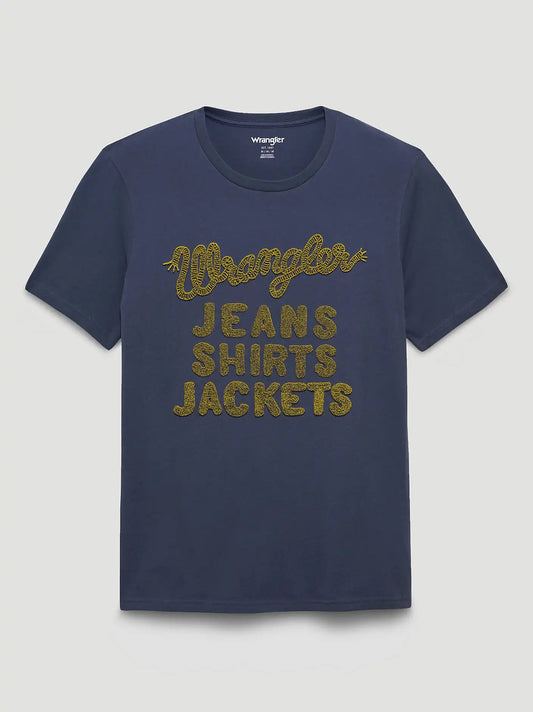 Jeans Shirts Jackets Graphic T-Shirt in Ombre Blue