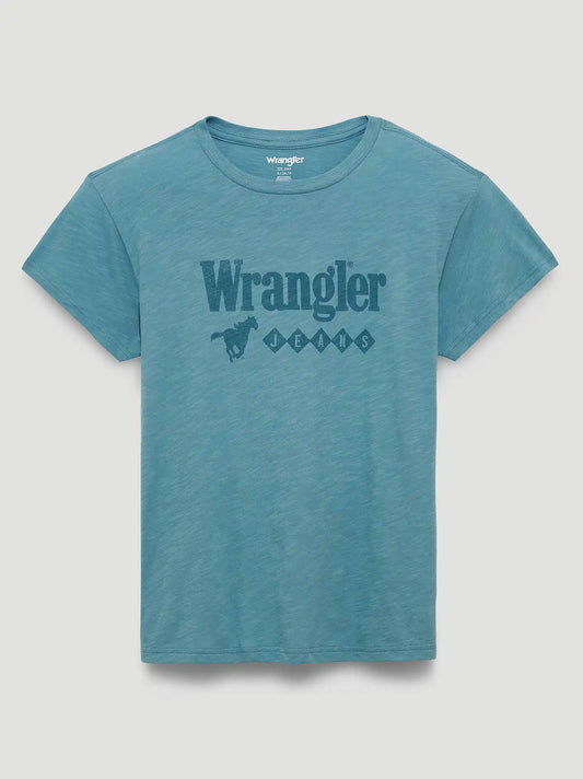 Diamond Jeans Retro Reg Graphic Tee in Smoke Blue