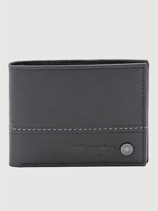 Mens Slim Flip Wallet:Black:One Size