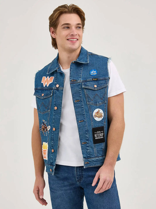 Whataburger Mens Cut-Off Vest:Rodeo Dust Fade:L