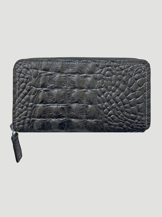 Womens Croco Wallet:Black:One Size