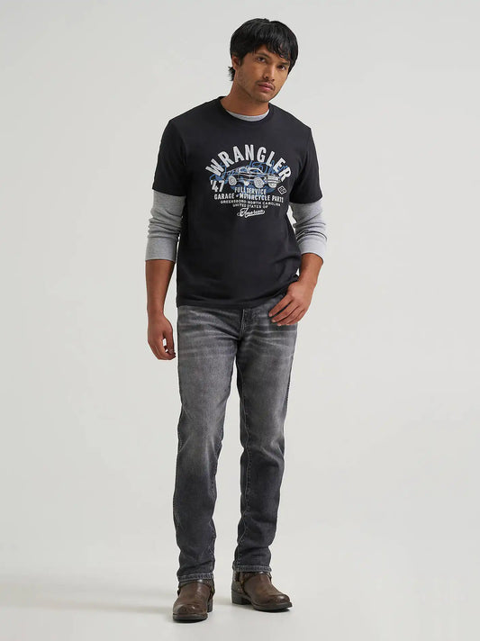 Men's Wrangler® Toughlite™ Redford Tapered Jean in Smoky Granite