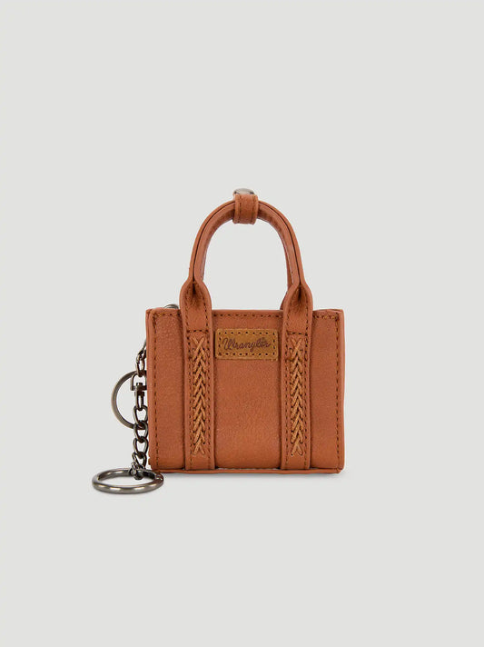 Mini Tote Key Chain:Brown:One Size