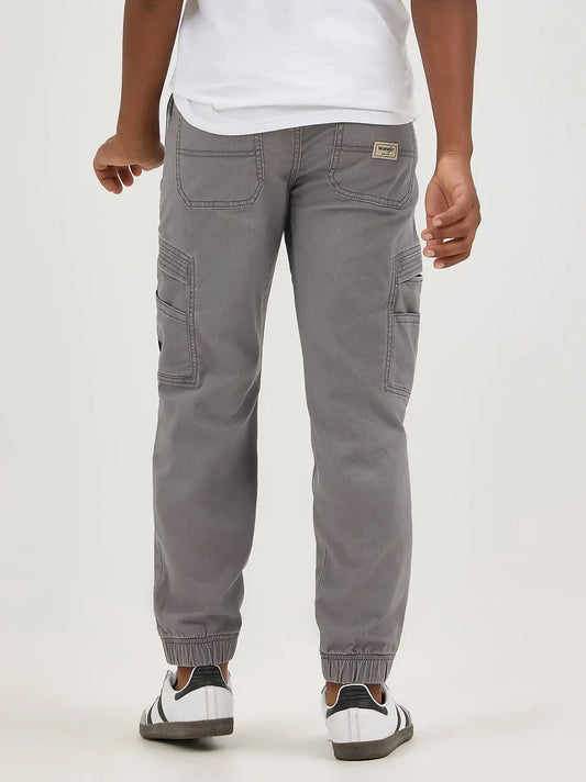 Boy's Wrangler® Free To Stretch Gamer Cargo Pant (8-16) in Gunmetal