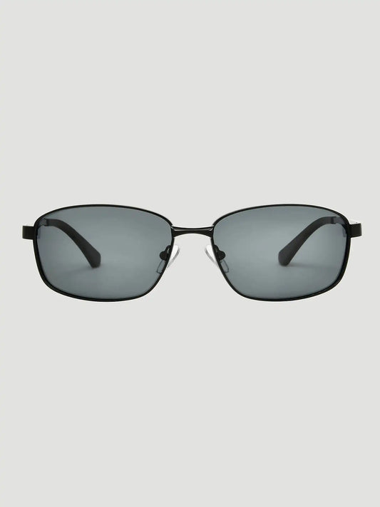 Smoke Lens Rectangle Sunglasses:Smoke:One Size