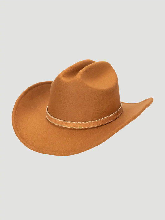 Womens Kickin Dust Faux Wool Cowboy Hat:brown:One Size