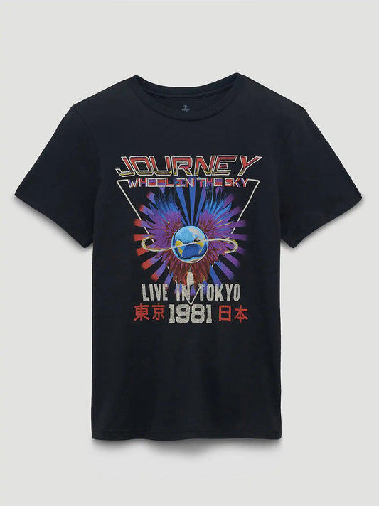 Journey in Tokyo Reg Fit Graphic Tee in Jet Black
