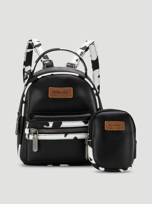 Backpack with Cow Trim:Black:One Size