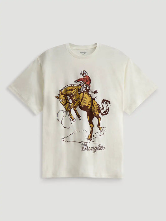 Golden Bronc Girlfriend Dual Graphic Tee in Marshmallow