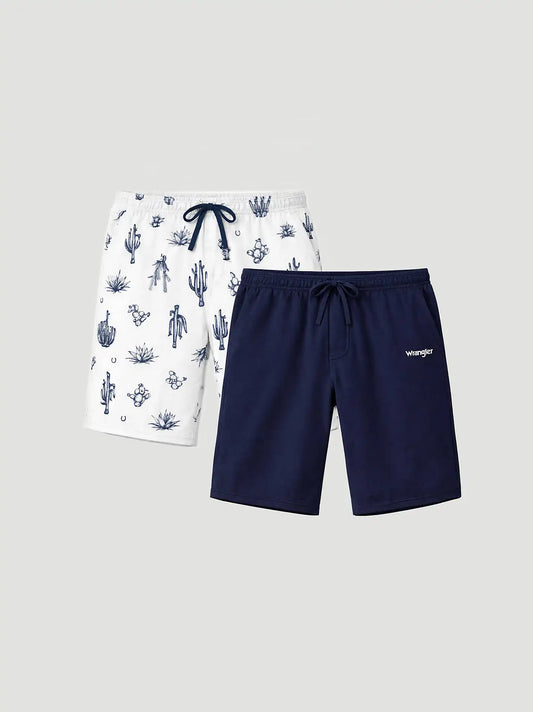 Men's Sleep Shorts (2-Pack) in Navy/Grey