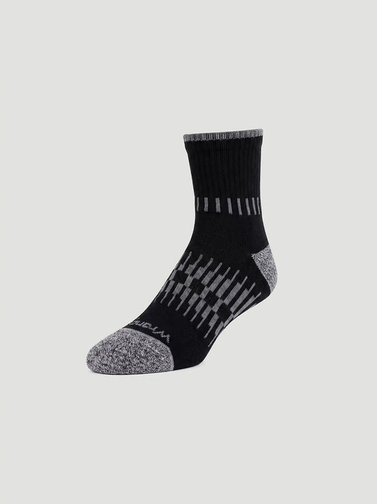 Wrangler RIGGS Workwear Tough Flex Quarter Sock 6 Pack:Black:One Size