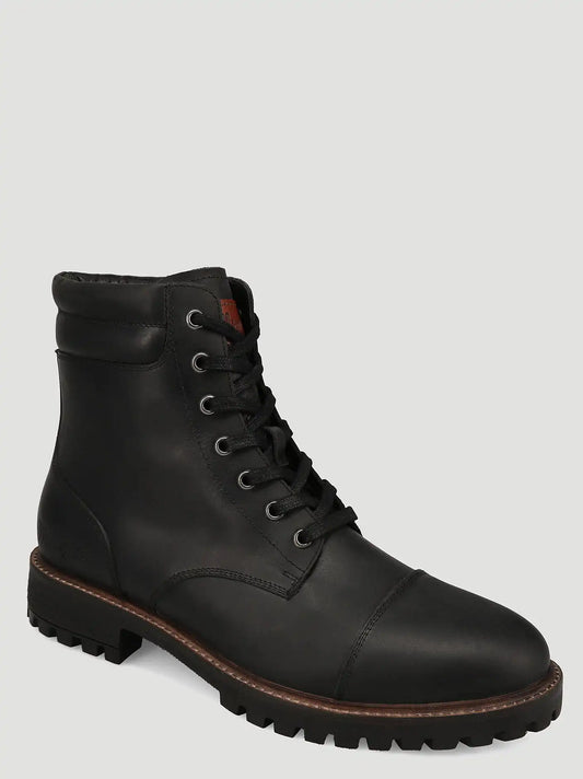 Men's Jace Cap-Toe Lace-Up Boot in Black