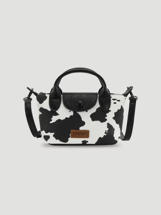 Cow Print Mini Cross Body:Black:One Size