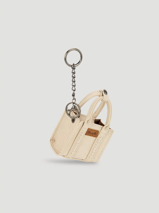 Mini Tote Key Chain:Tan:One Size