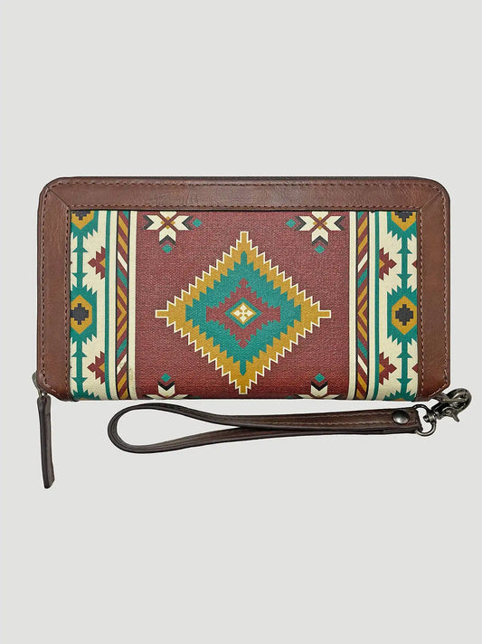 Southwest Print Wristlet:Tan:One Size