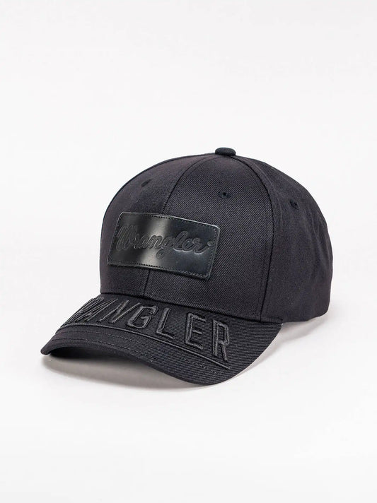 Logo Patch and Bill Baseball Cap:Black:One Size