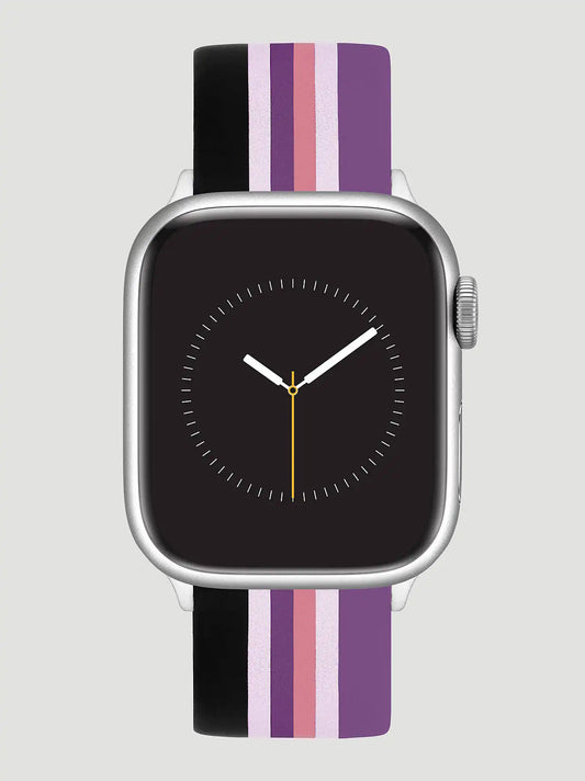 Silicone Brushpopper Universal Watchband:Purple:One Size: