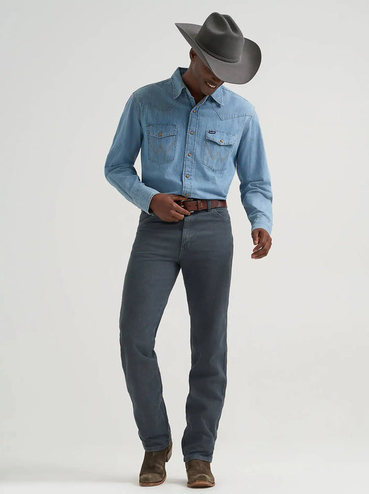 Wrangler® Cowboy Cut® Slim Fit Jean in Charcoal Gray