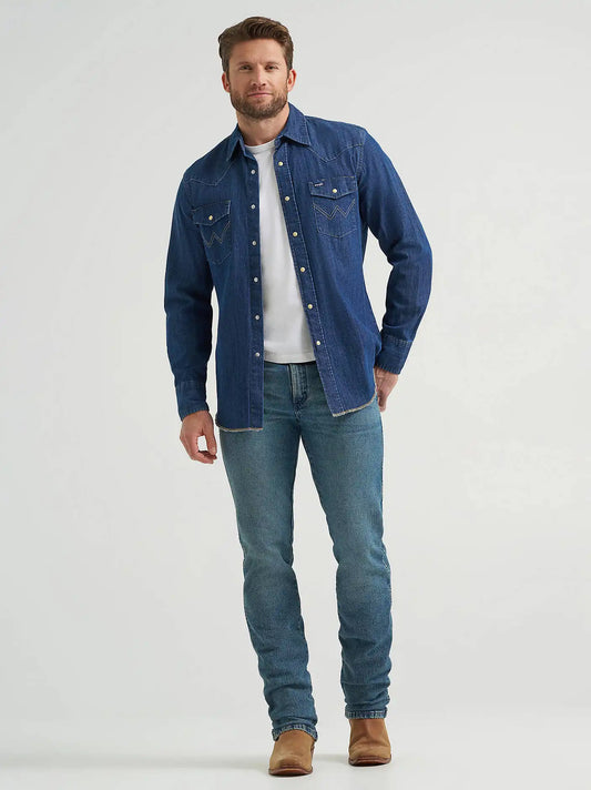Wrangler® Cowboy Cut® Slim Fit Vintage Wash Jean in Faded Tint