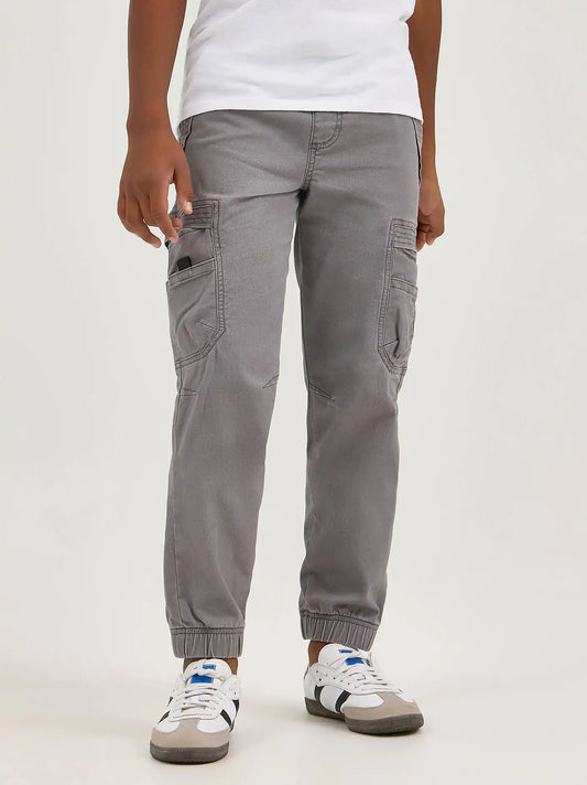 Boy's Wrangler® Free To Stretch Gamer Cargo Pant (8-16) in Gunmetal