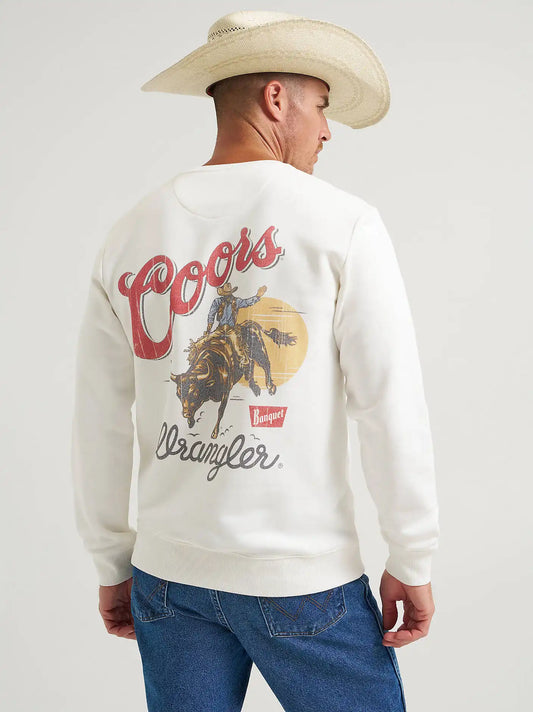 Wrangler x Coors Crewneck in Marshmallow