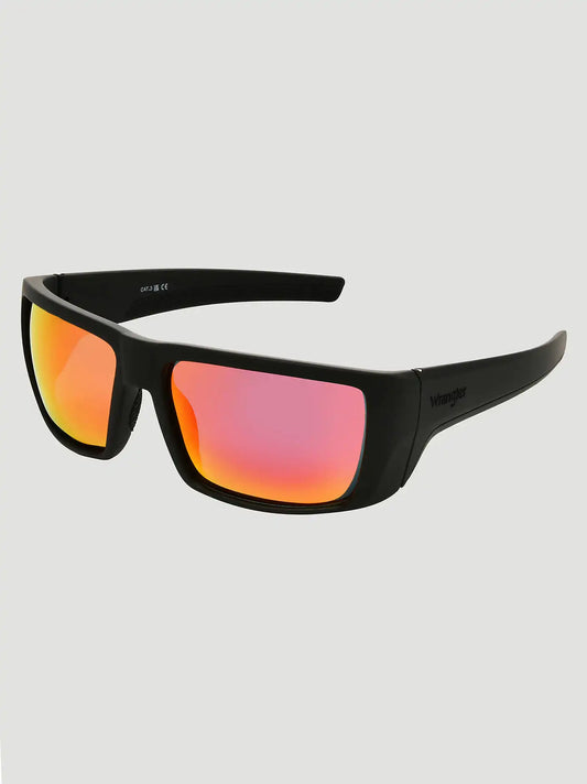 Orange Lens Wrap Sunglasses:Orange:One Size