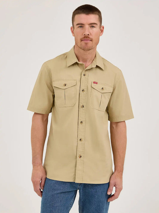 Men's Relaxed Stretch Poplin Shirt in Twill