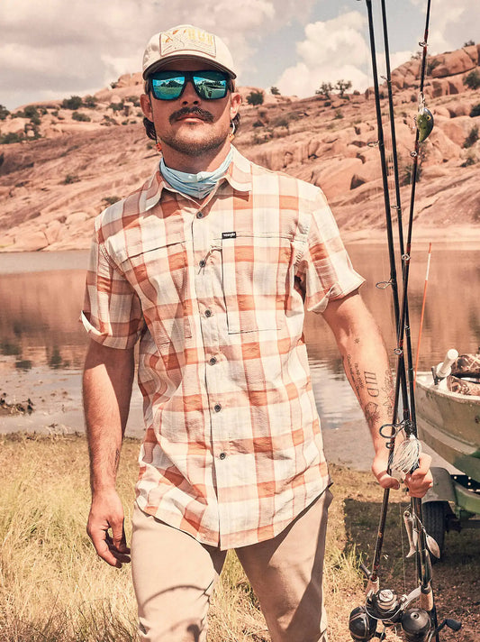 Wrangler All Terrain Gear Men's Hike Shirt in Pear Sorbet