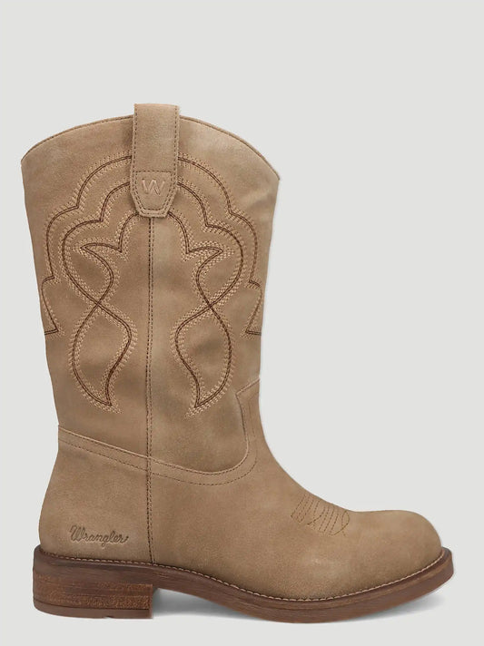 Women's Della Suede Round-Toe Casual Boot in Sandstone
