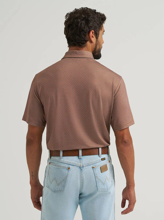Wrangler All Terrain Gear Men's Performance Polo Shirt in Argan Oil